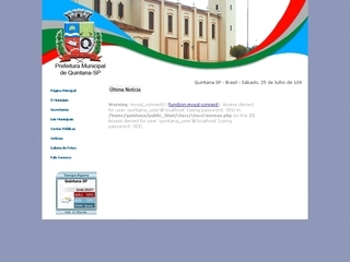 Thumbnail do site Prefeitura Municipal de Quintana
