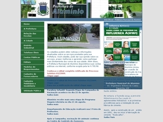 Thumbnail do site Prefeitura Municipal de Alumnio