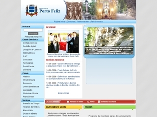 Thumbnail do site Prefeitura Municipal de Porto Feliz