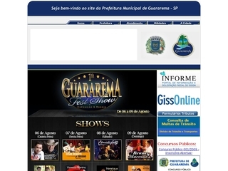 Thumbnail do site Prefeitura Municipal de Guararema