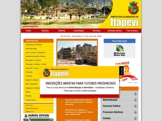 Thumbnail do site Prefeitura Municipal de Itapevi