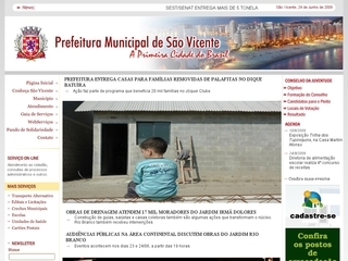 Thumbnail do site Prefeitura Municipal de So Vicente
