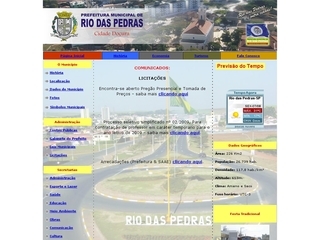Thumbnail do site Prefeitura Municipal de Rio das Pedras