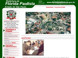 Thumbnail do site Prefeitura Municipal de Flrida Paulista