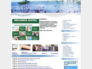 Thumbnail do site Prefeitura Municipal de Euclides da Cunha Paulista