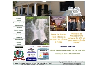 Thumbnail do site Prefeitura Municipal de Altinópolis