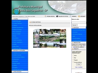 Thumbnail do site Prefeitura Municipal de Cássia dos Coqueiros
