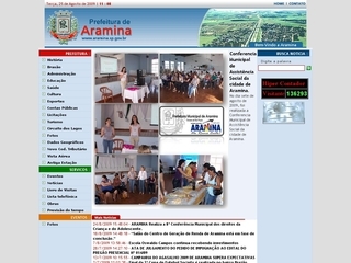 Thumbnail do site Prefeitura Municipal de Aramina