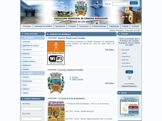 Thumbnail do site Prefeitura Municipal de Cândido Rodrigues