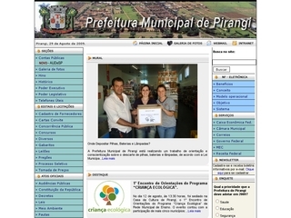Thumbnail do site Prefeitura Municipal de Pirangi