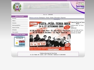 Thumbnail do site Prefeitura Municipal de Terra Roxa