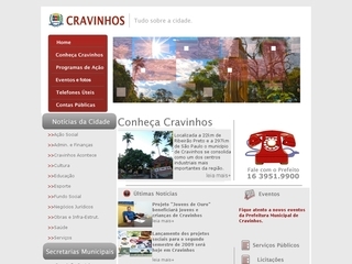 Thumbnail do site Prefeitura Municipal de Cravinhos