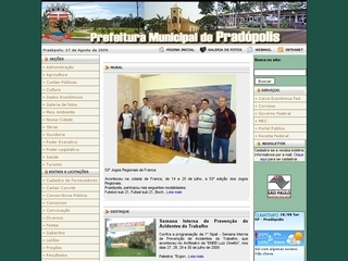 Thumbnail do site Prefeitura Municipal de Pradópolis