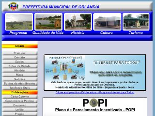 Thumbnail do site Prefeitura Municipal de Orlândia