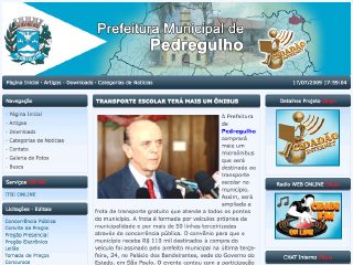 Thumbnail do site Prefeitura Municipal de Pedregulho