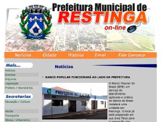 Thumbnail do site Prefeitura Municipal de Restinga