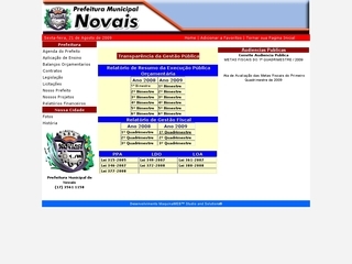 Thumbnail do site Prefeitura Municipal de Novais