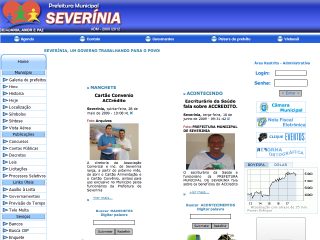 Thumbnail do site Prefeitura Municipal de Severnia