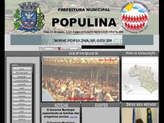 Thumbnail do site Prefeitura Municipal de Populina
