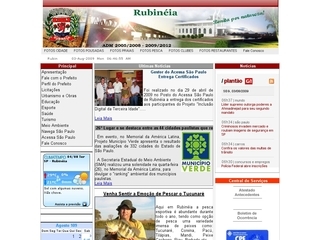 Thumbnail do site Prefeitura Municipal de Rubinia