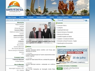 Thumbnail do site Prefeitura Municipal de Santa F do Sul