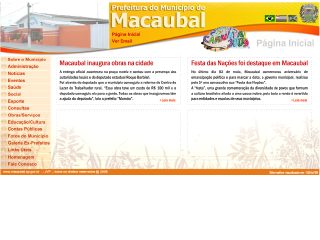 Thumbnail do site Prefeitura Municipal de Macaubal