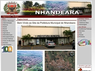 Thumbnail do site Prefeitura Municipal de Nhandeara
