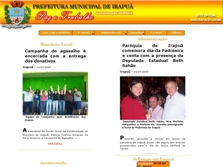 Thumbnail do site Prefeitura Municipal de Irapu