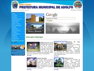 Thumbnail do site Prefeitura Municipal de Adolfo