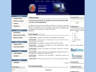 Thumbnail do site Prefeitura Municipal de Cedral