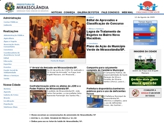 Thumbnail do site Prefeitura Municipal de Mirassolndia