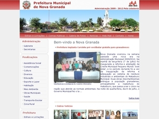 Thumbnail do site Prefeitura Municipal de Nova Granada