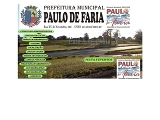 Thumbnail do site Prefeitura Municipal de Paulo de Faria