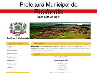 Thumbnail do site Prefeitura Municipal de Riolndia