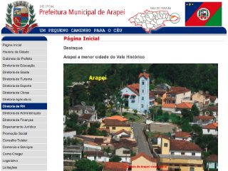 Thumbnail do site Prefeitura Municipal de Arape