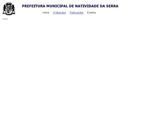 Thumbnail do site Prefeitura Municipal de Natividade da Serra