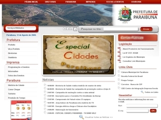 Thumbnail do site Prefeitura Municipal de Paraibuna