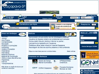 Thumbnail do site Site da Cidade de Caapava, SP
