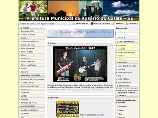 Thumbnail do site Prefeitura Municipal de Rosrio do Catete