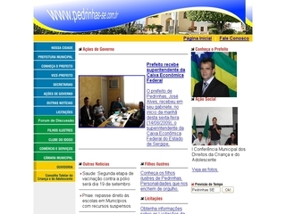 Thumbnail do site Prefeitura Municipal de Pedrinhas