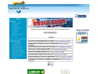 Thumbnail do site Prefeitura Municipal de Araguana