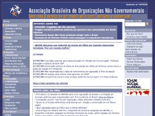 Thumbnail do site ABONG - Associao Brasileira de ONG