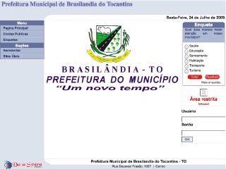 Thumbnail do site Prefeitura Municipal de Brasilndia do Tocantins
