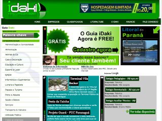 Thumbnail do site iDaki - Portal e guia on-line do litoral do Paran