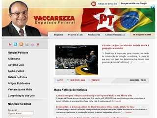 Thumbnail do site Deputado Federal Vaccarezza do PT