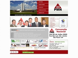 Thumbnail do site Partido da Mobilização Nacional (PMN)
