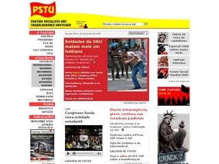 Thumbnail do site Partido Socialista dos Trabalhadores Unificado (PSTU)