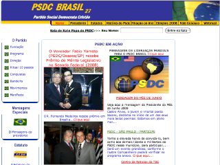 Thumbnail do site Partido Social Democrata Cristo (PSDC)