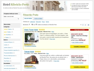 Thumbnail do site Hoteis em Ribeiro Preto