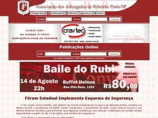 Thumbnail do site AARP - Associao dos Advogados de Ribeiro Preto